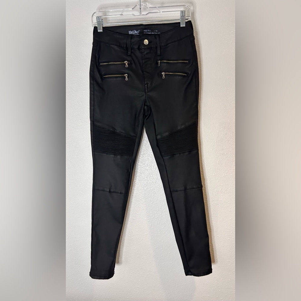 Mossimo Denim High Rise Skinny Faux Leather Pants Size 8